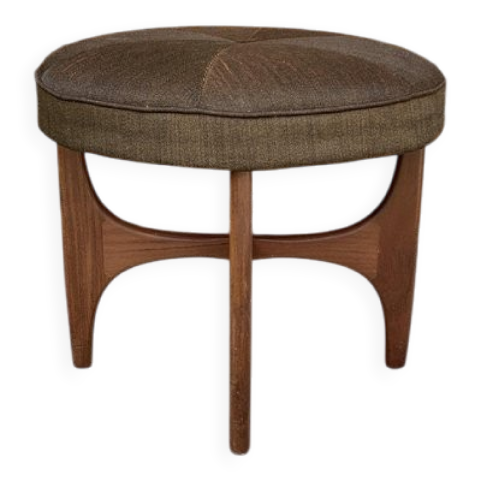 Mid-century ottoman in brown teak by Kofod Larsen for G-Plan, Denmark, 1960s.