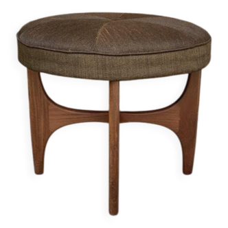 Mid-century ottoman in brown teak by Kofod Larsen for G-Plan, Denmark, 1960s.