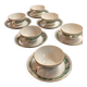 Set of Six Vintage Pillivuyt Coffee Cups and Saucers