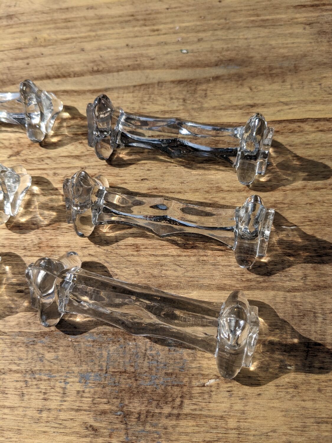 Set of 6 crystal knife holder