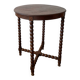 Side table with turned, beaded wooden legs