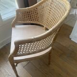 Fauteuil bois et cannage