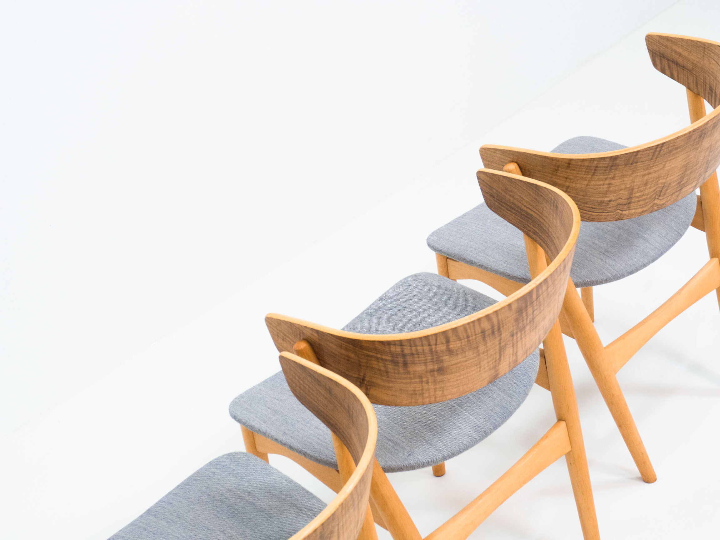 Set of four ‘no. 7’ dining chairs by helge sibast