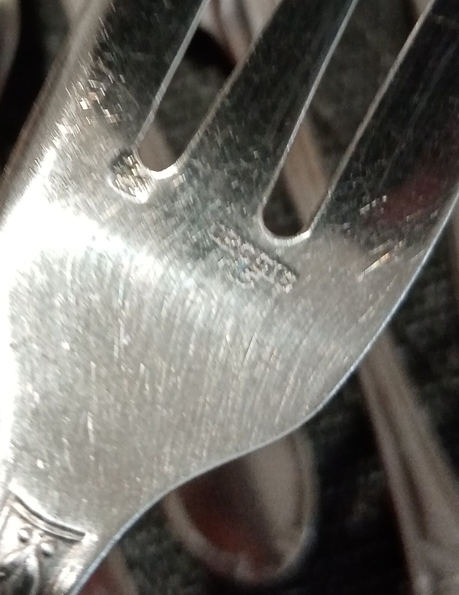 10 cake forks silver metal Ercuis model lauriers dessert forks