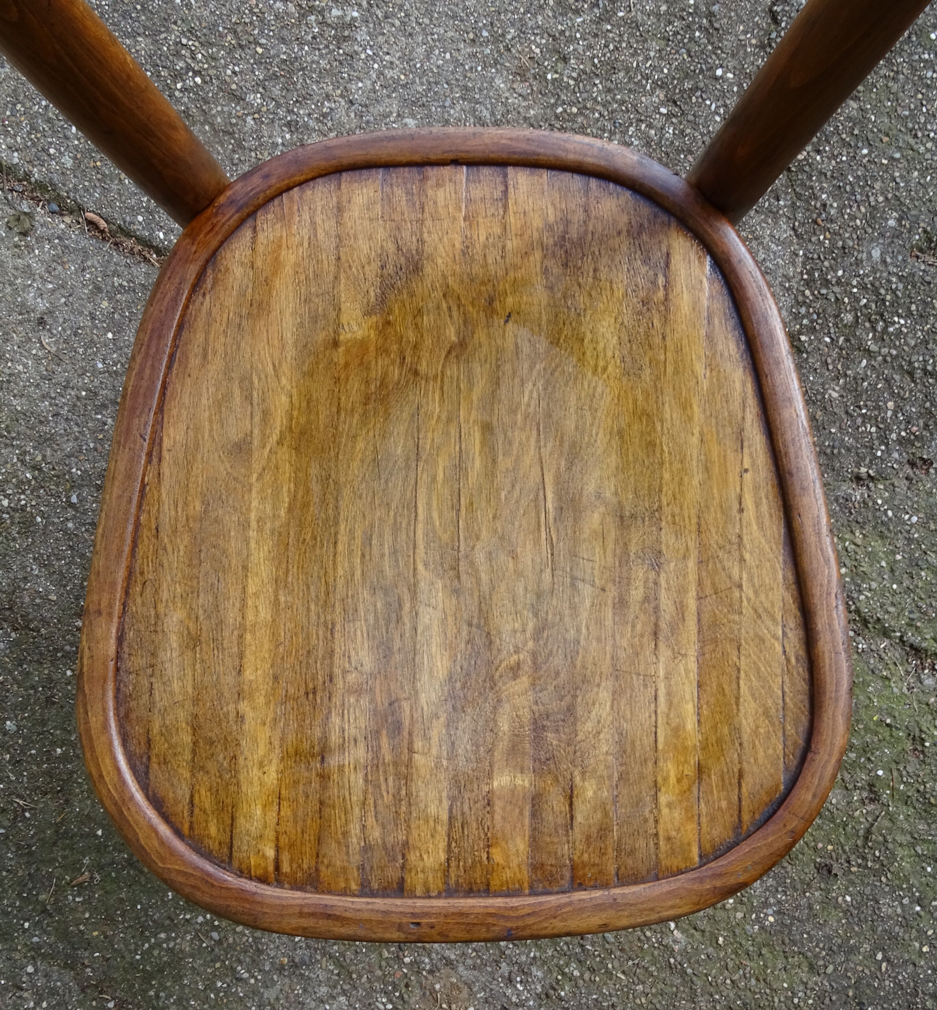 Pair of bistrot chairs seated wood 1925