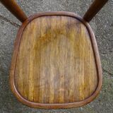 Pair of bistrot chairs seated wood 1925
