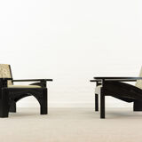 Cassina Hill House Set, Sofa and easy chair by Charles Rennie Mackintosh