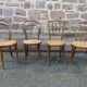 Lot de 4 chaises bistrot dépareillé  bois courbé