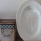Antique asparagus dish, large 19th century oval earthenware dish D. JOHNSTON & J. VIEILLARD BORDEAUX
