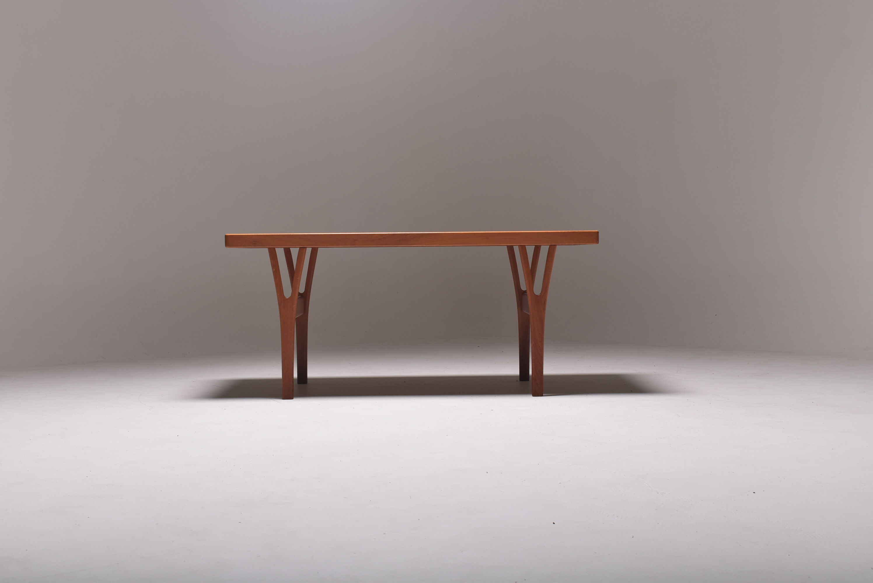 Scandinavian coffee table Trioh in teak