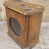 Art Deco wall display case in Burmese teak