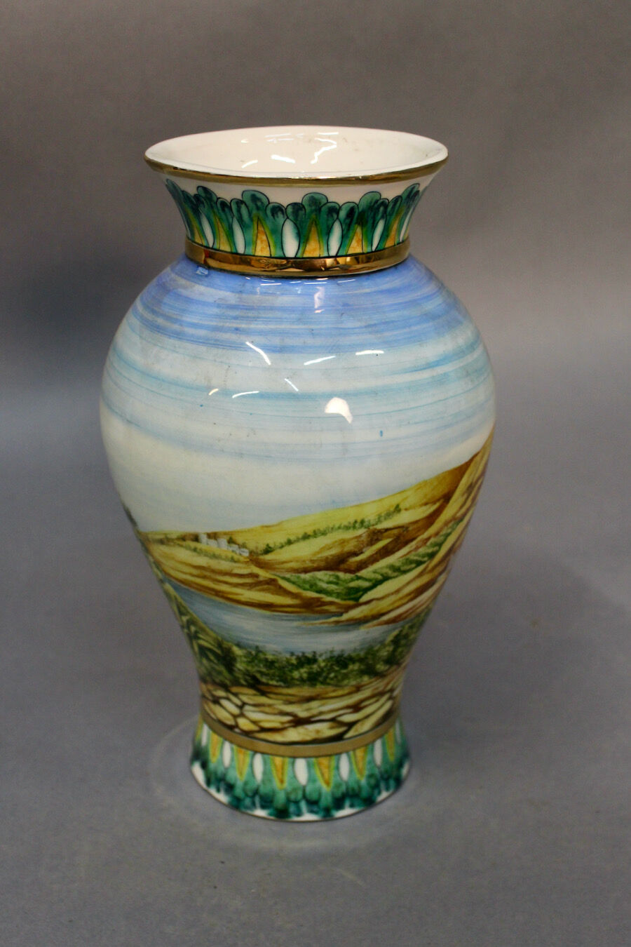 Oriental earthenware vase