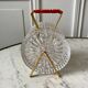 Set of 6 crystal coasters support brass scoubidou years 50-60