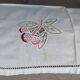 Embroidered tablecloth and open fruit decoration - 12 assorted towels