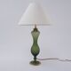 Antique table lamp in Art Nouveau glass by Baccarat and ormolu, 1890s, French.