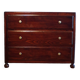 Vintage 3-drawer chest of drawers in dark wood