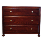 Vintage 3-drawer chest of drawers in dark wood