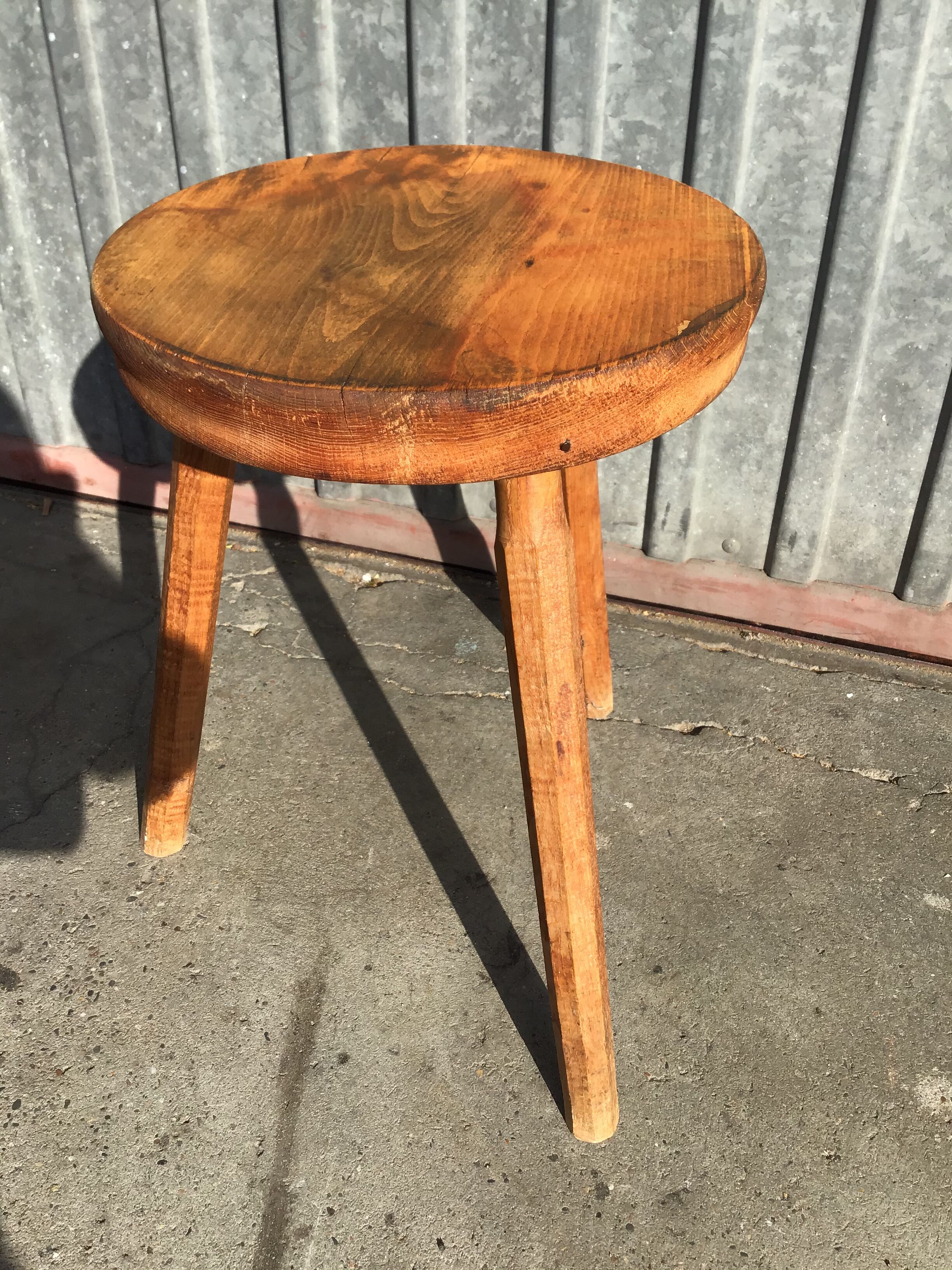 Tabouret rustique vintage bois naturel