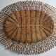 Original vintage rattan mirror, oval shape, 70 cm