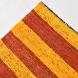 5x6 Yellow and Red Decorative Kilim Carpet, Orientel Kilim Rug, 140x192Cm
