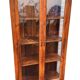 Grande vitrine / vaisselier en bois exotique. 175 cm. Deco vintage