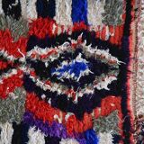 Boucherouite Moroccan rug in wool 180 cm x 60 cm