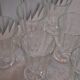 Set of 6 antique faceted stemmed wine glasses in very good condition.