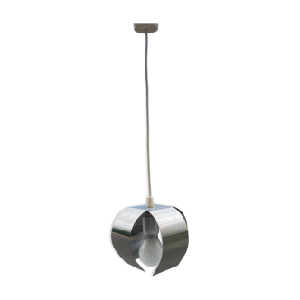 Small chrome metal ceiling lamp