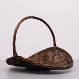 Vintage Rattan magazine holder 1960s Holland