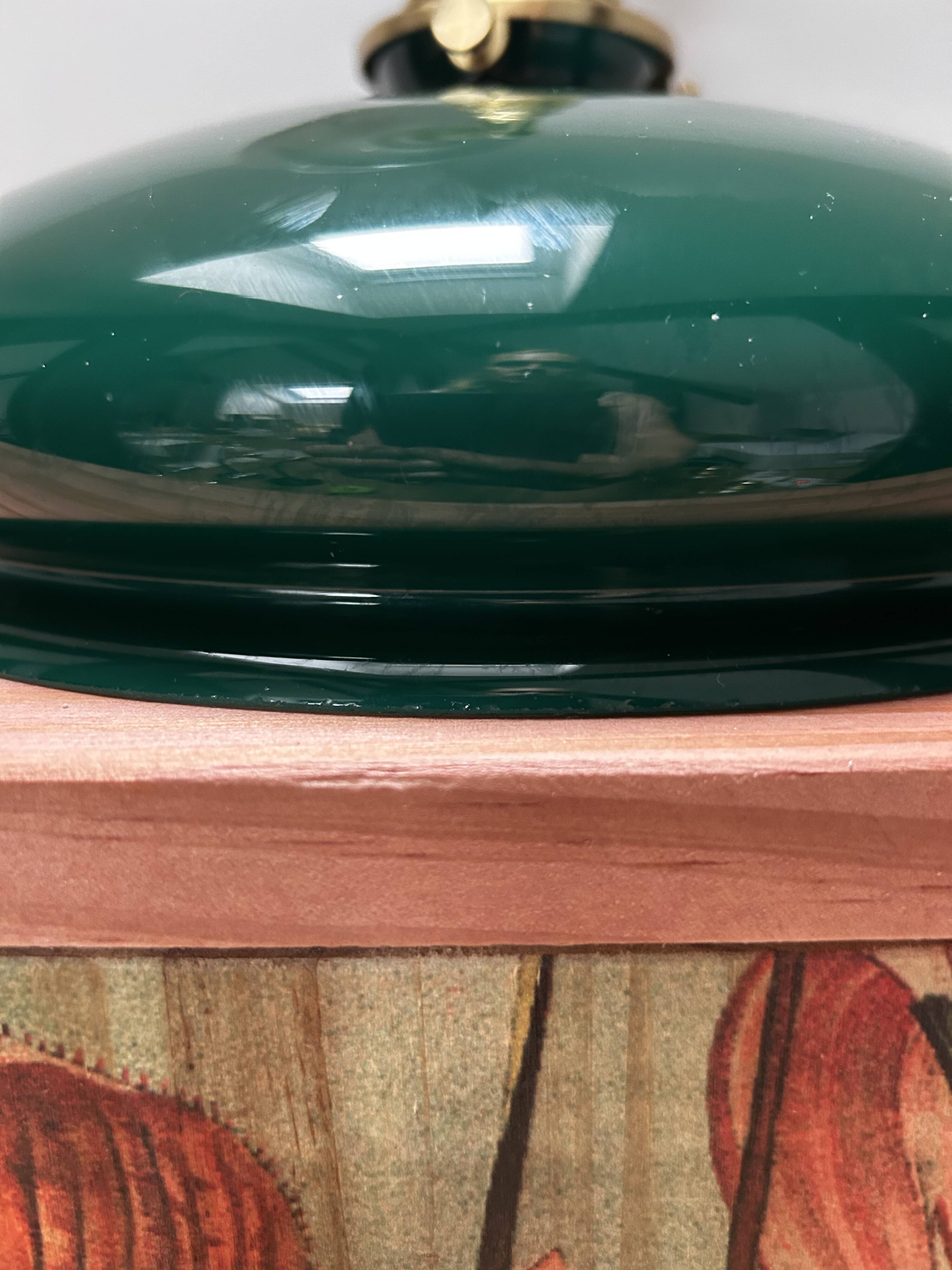 Green opaline wall light