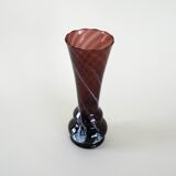 Ruby glass vase, Danish design, 1960s, made in Denmark
