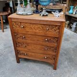 Old small vintage chest of drawers four drawers oak