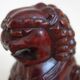 Vintage wooden pair of Foo dogs.