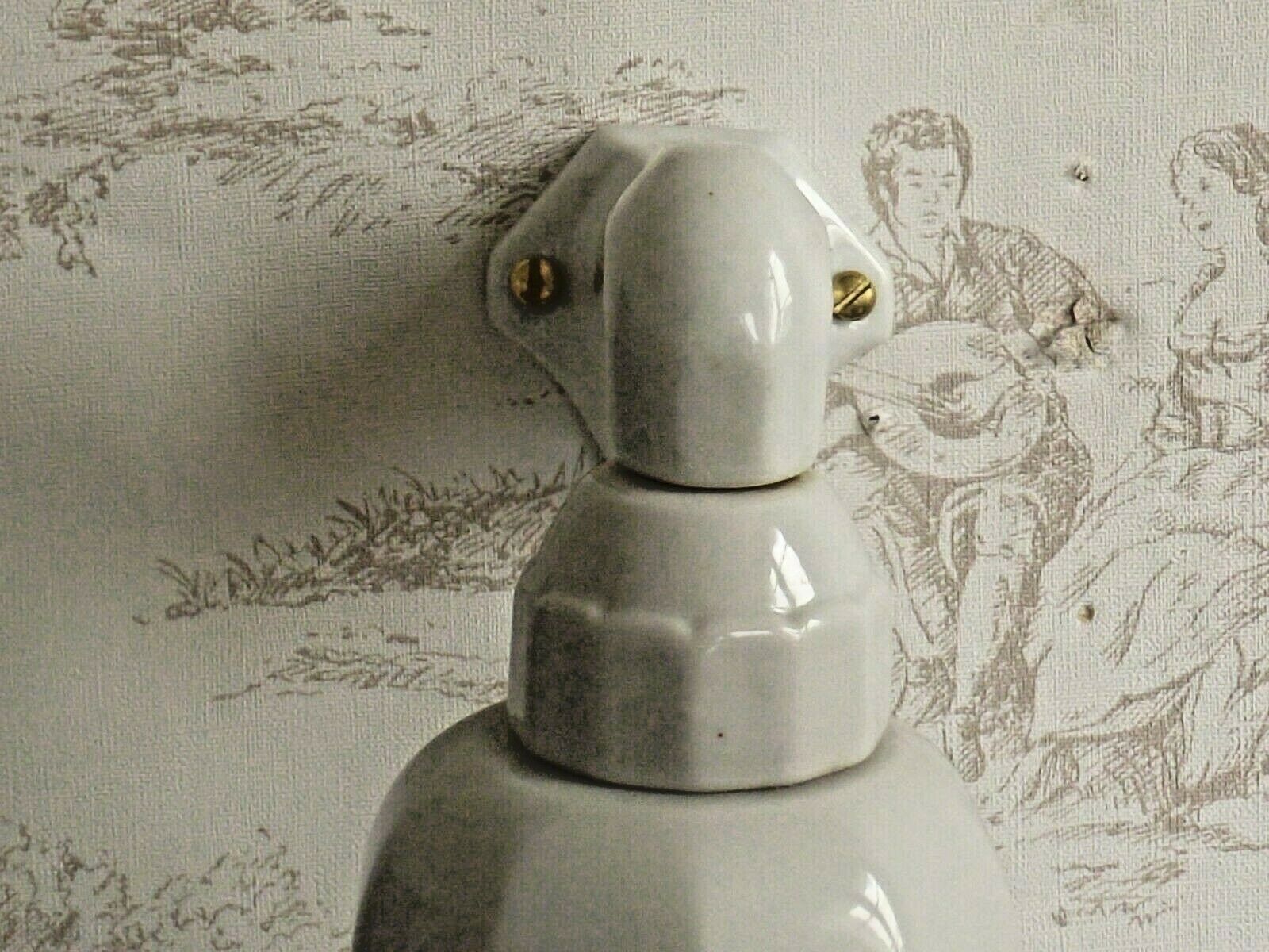 Français antique art déco style porcelaine blanche applique murale simple et ombre