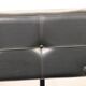 Vintage "Daybed" sofa bench in metal and imitation leather, 1950