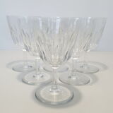 6 Baccarat Crystal Water Glasses, Casino model.