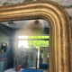 Louis-Philippe pearl mirror 172/121cm gilded with gold leaf, overmantel