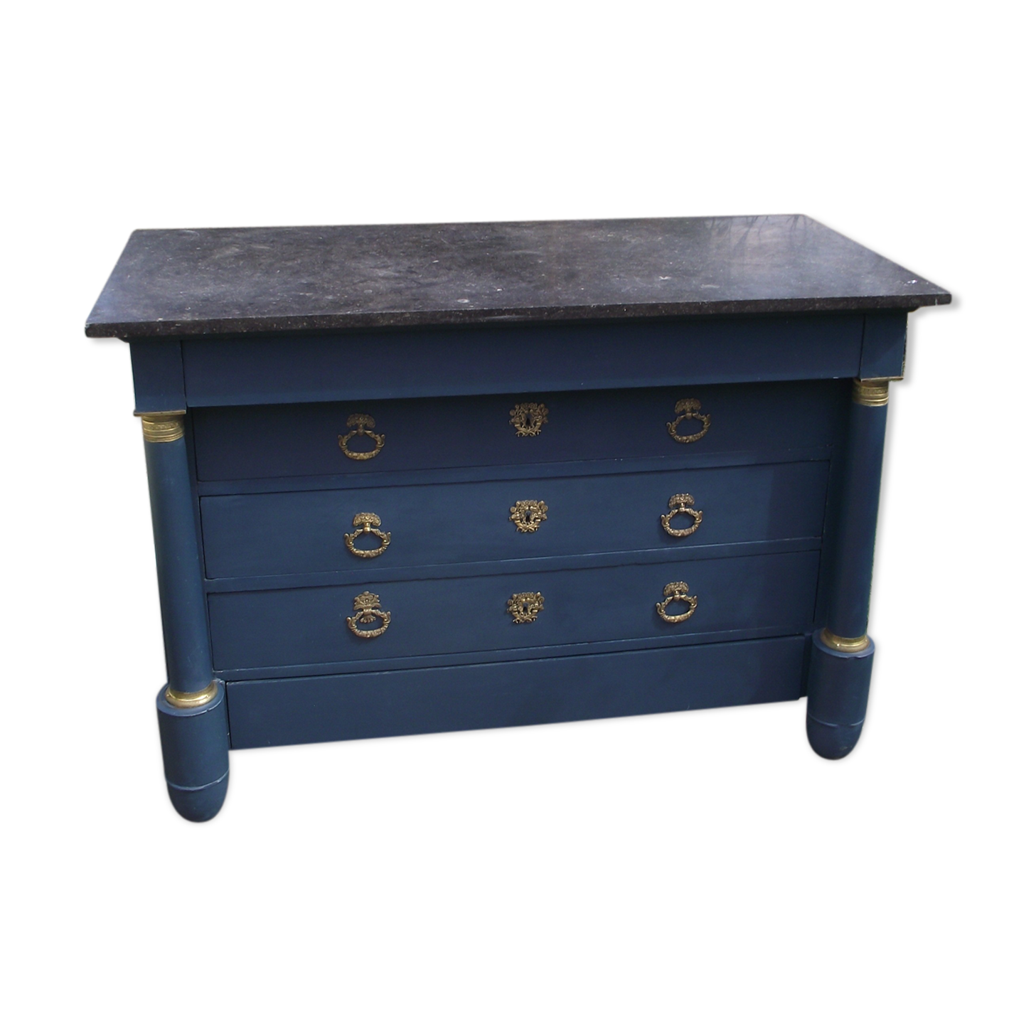 Chest of drawers Empire 19th on marble