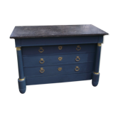 Commode empire 19 ième dessus marbre