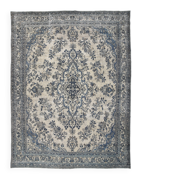 Tapis persan bleu marine à motif classique, 311x402 cm