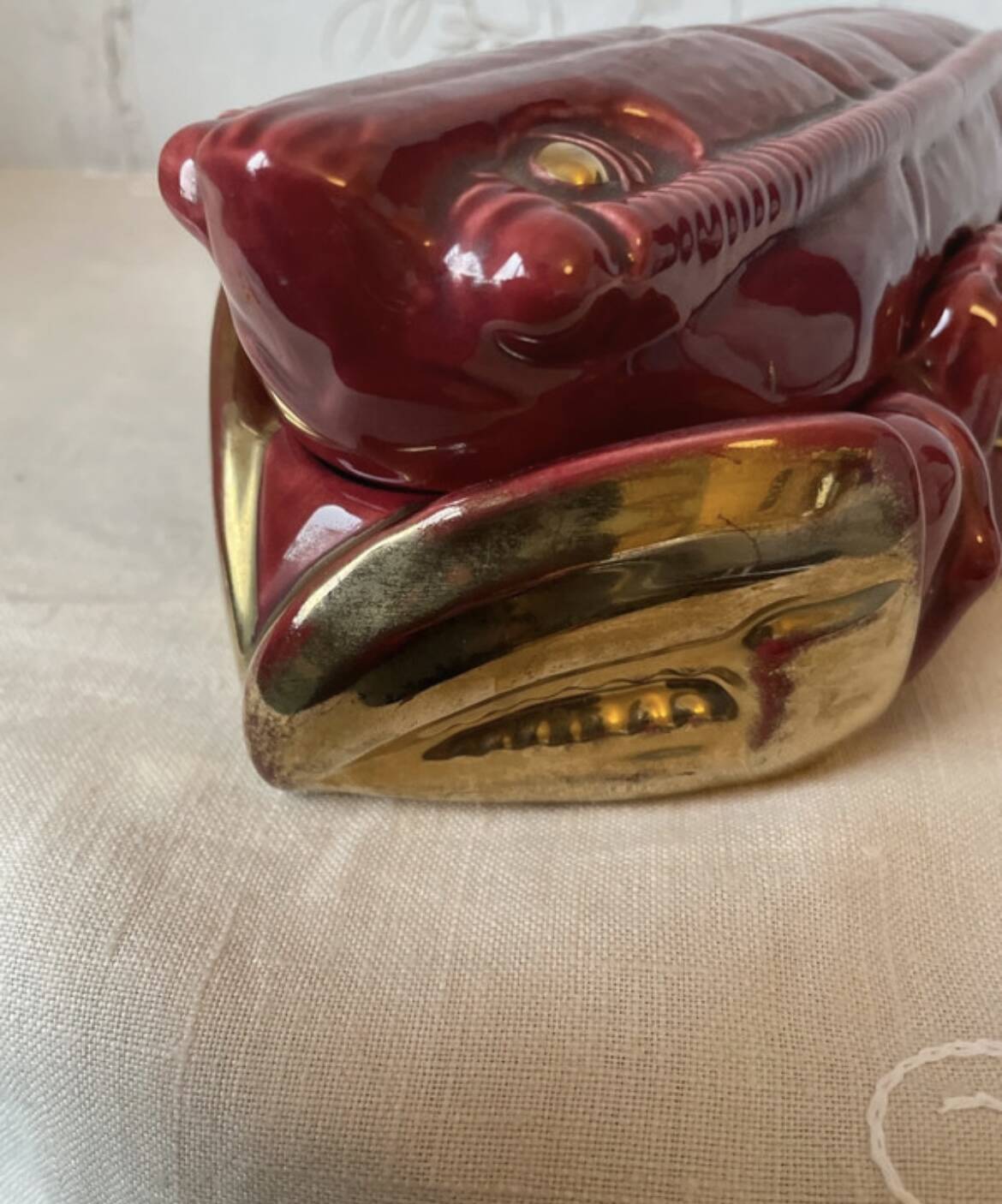 Terrine homard rouge et doré Michel Caugant