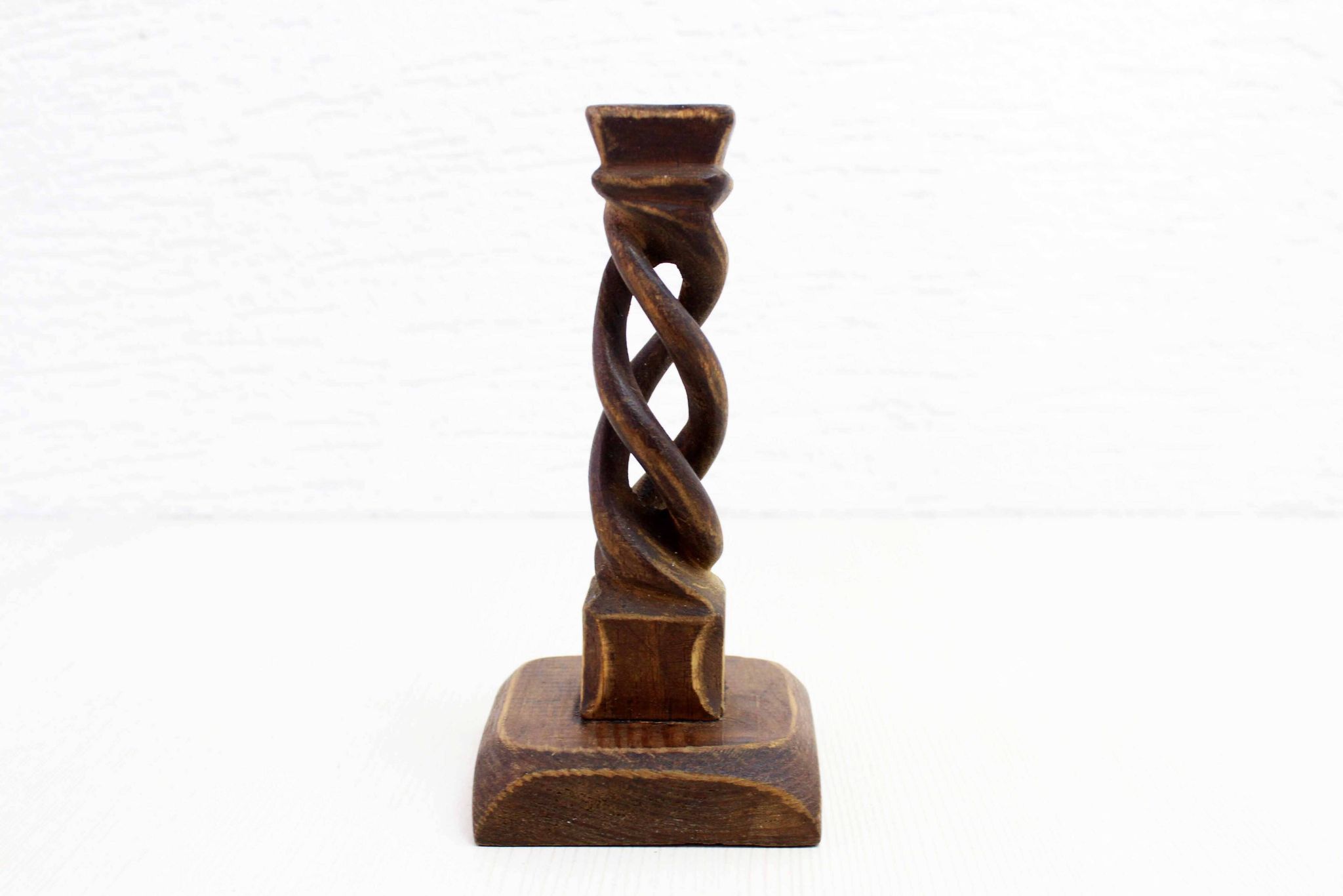 Carved wooden candle holder 1950