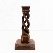 Carved wooden candle holder 1950