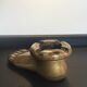 Vintage ashtray bronze foot 70s