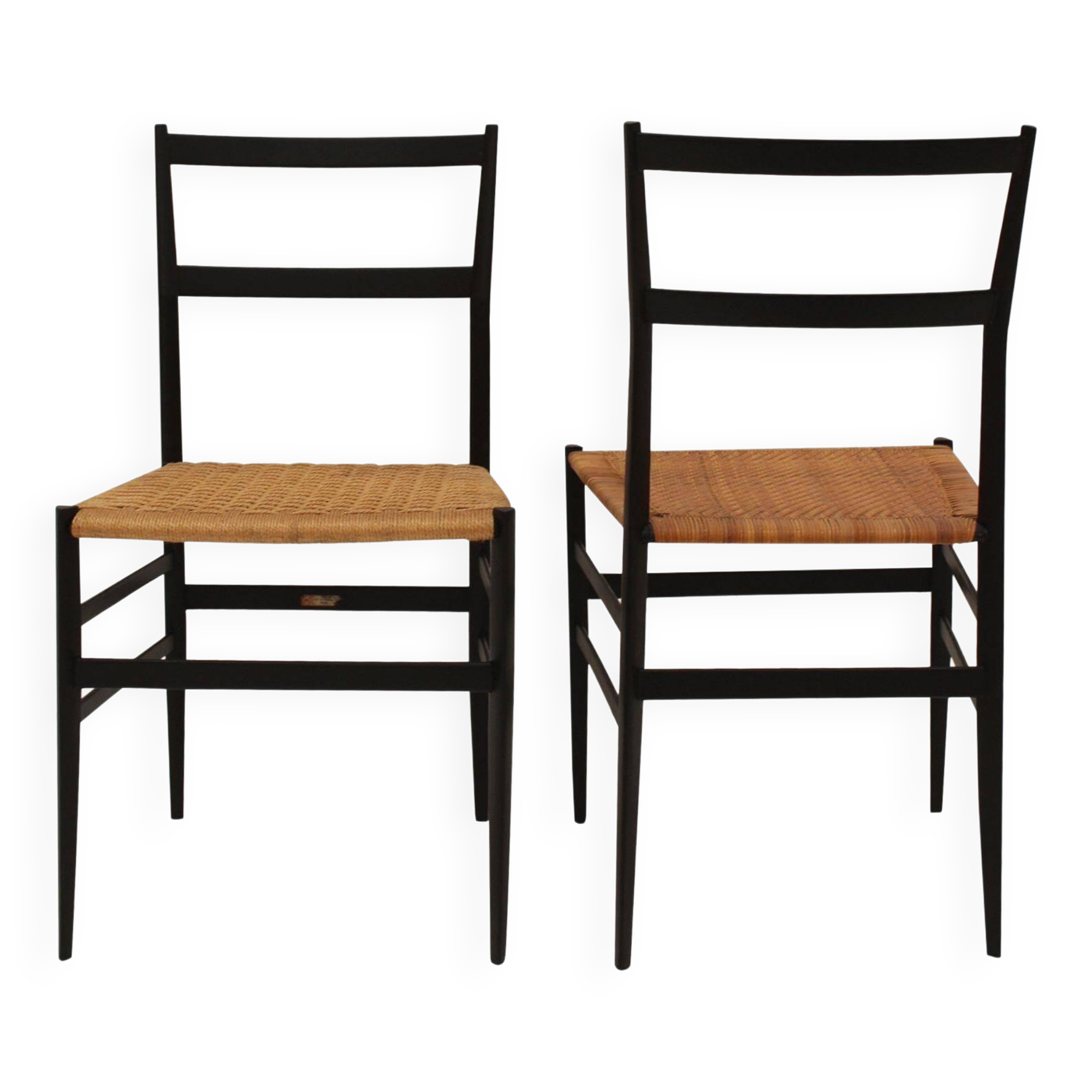 Pair Of 699 Superleggera Chairs Designed By Gio Ponti For Cassina. Italy, 1957.