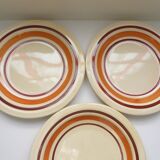 Set of 5 Vintage earthenware dinner plates