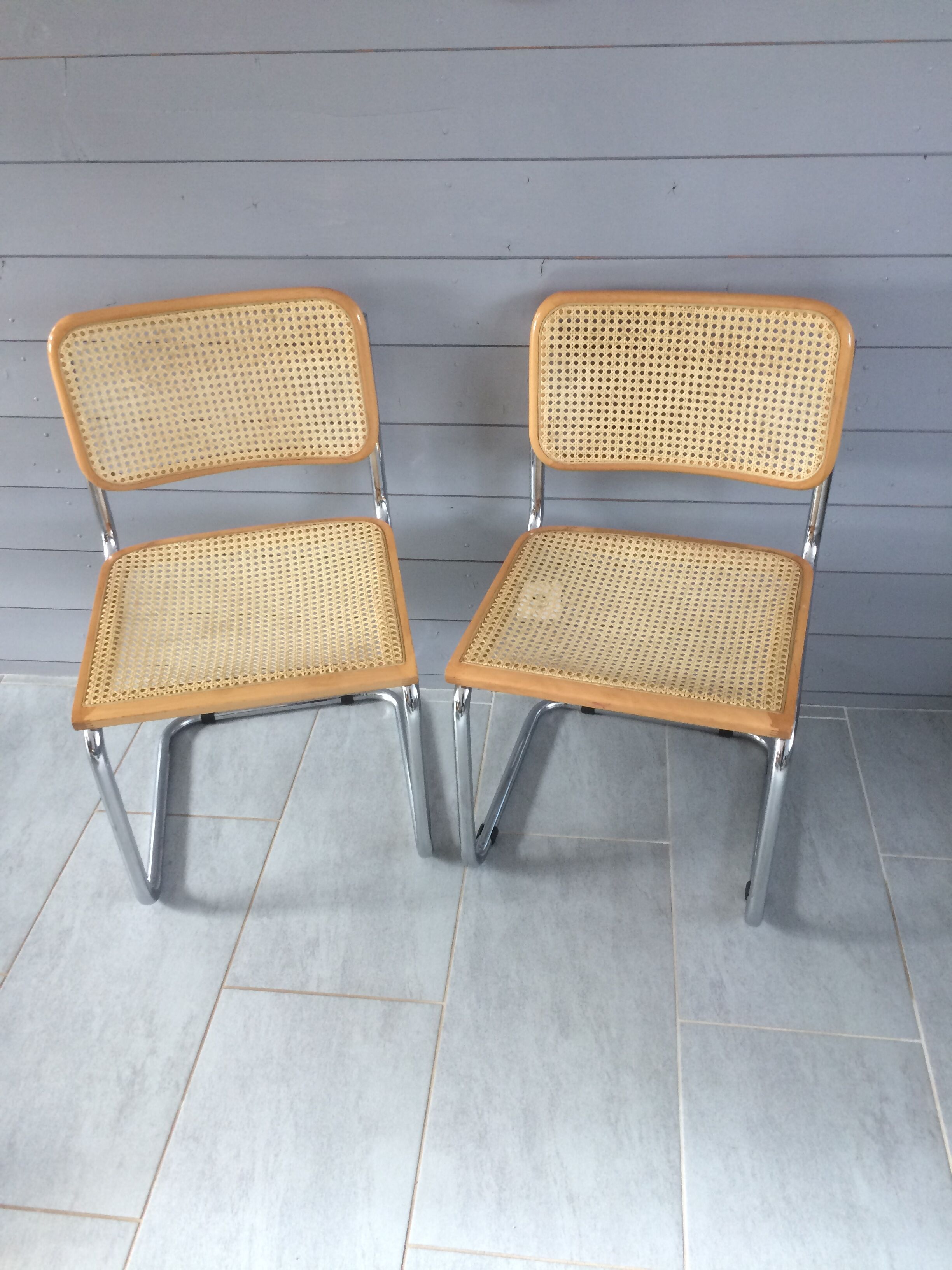 Set of 4 chairs B32 by Marcel Breuer