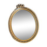 Old frame wall mirror oval gilded wood
