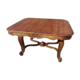 Table carrée style louis xv en merisier massif