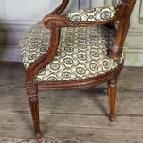 Pair Of Louis XVI Armchairs In Carved Wood, 18th Century
